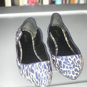 Navy & Pink Leopard Flats